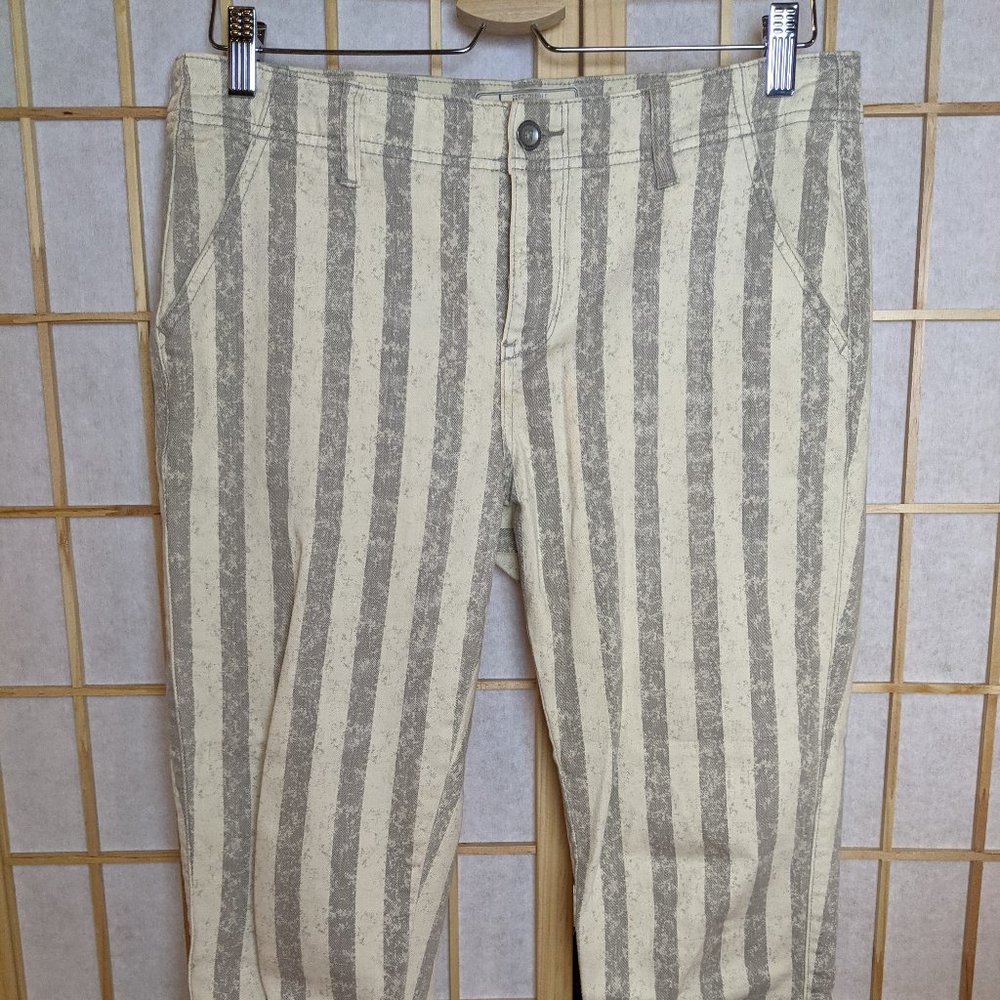Free People: Striped Cuffed Capris